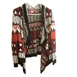 Womans Sweater By Demanding size small cardigan vintage geometric colorful USA